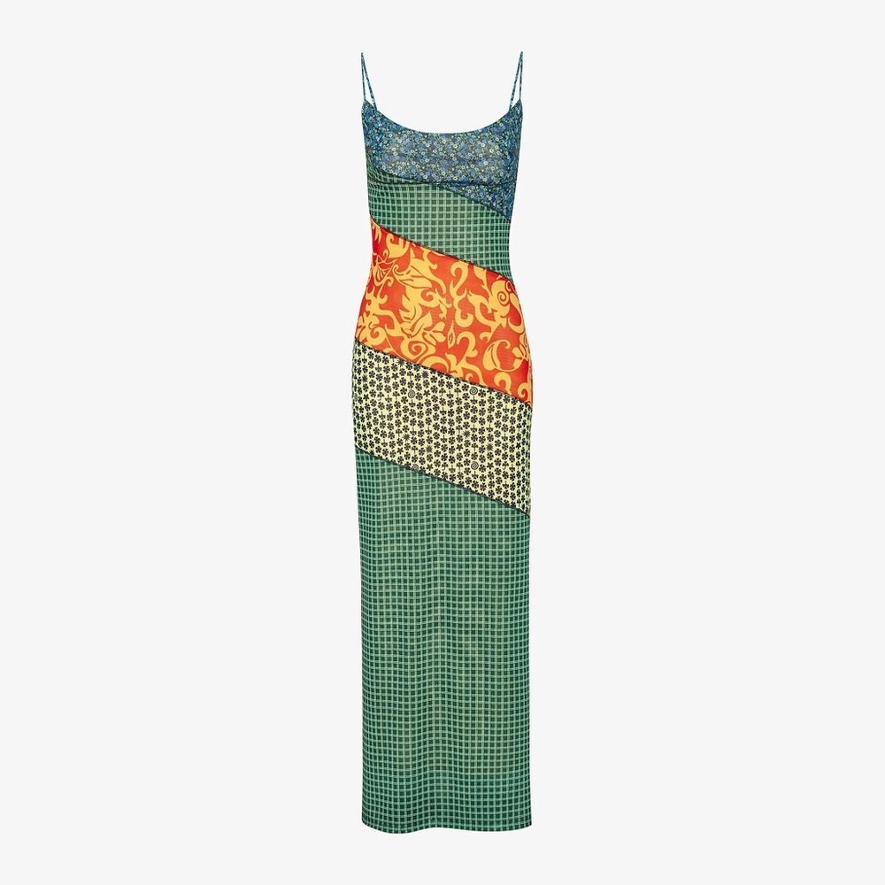Miaou x Paloma Elsesser Thais maxi paneled patchwork dress size S